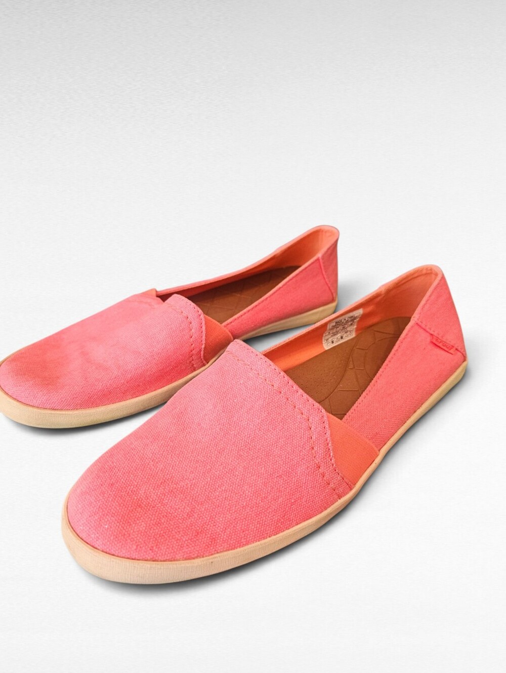 Reef Bells Costa Sun Drift Canvas Slip On Shoes Size 9